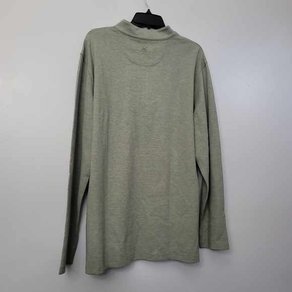 Mizzen+Main ProFlex Quarter Zip Sage Green Heather - Picture 8 of 11